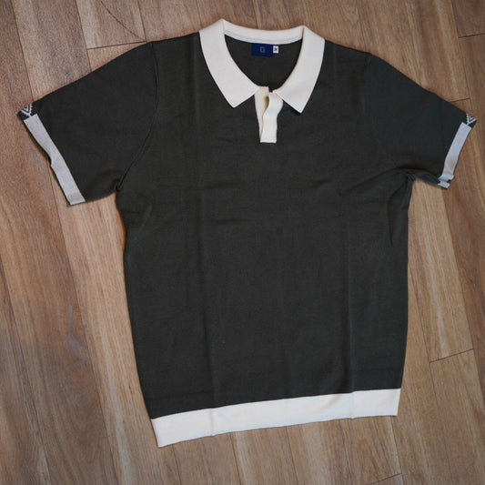 MENSA TWO-TONE KNIT POLO